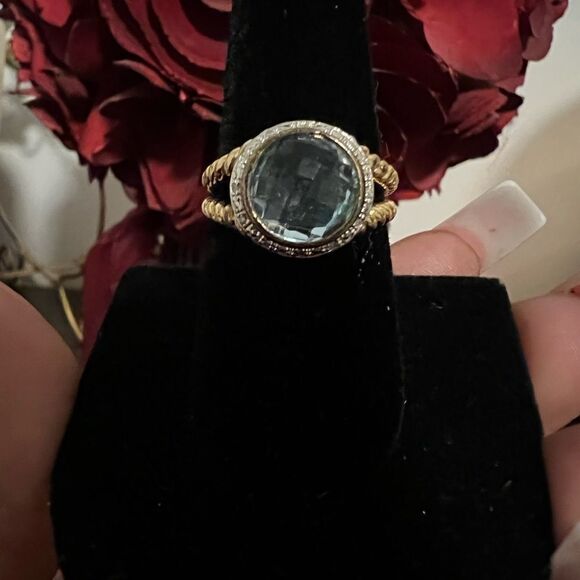 Sterling Silver Nataliya V. Collister's NVC Topaz Ring Sz 8 - Picture 6 of 9